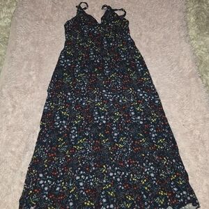 Old Navy Floral Maxi Dress - Navy and Multicolor